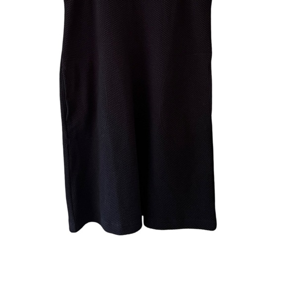 Lou & Grey Textured Black Mini Halter Dress S | Shift Knit Minimalist NWT - Picture 5 of 13